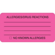 MAP1730 - ALLERGIES/DRUG REACTIONS - Fl Pink, 3-1/4