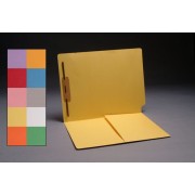 11 pt Color Folders, Full Cut End Tab, Letter Size, 1/2 Pocket Inside Front, Fastener Pos. 1 (Box of 50)