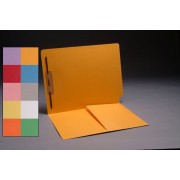 14 pt Color Folders, Full Cut End Tab, Letter Size, 1/2 Pocket Inside Front, Fastener Pos. 1 (Box of 50)