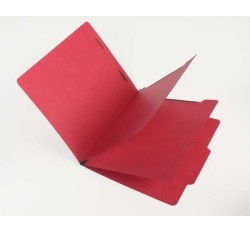 15 Pt.  Red Classification Folders, 2/5 Cut Top Tab, Letter, 2 Dividers (Box of 25)