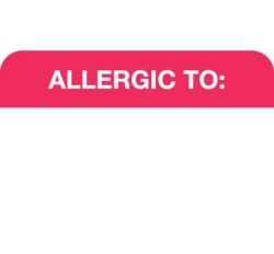 MAP1000 - ALLERGIC TO: - Red/White, 1-1/2