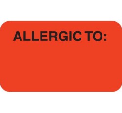 MAP3390 - ALLERGIC TO: - Fl Red, 1-1/2