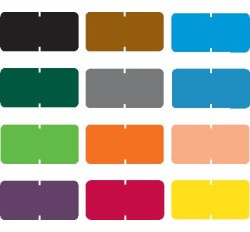 Tab Compatible Solid Color Labels, Vinyl Kimdura Stock, 1/2