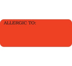 UL808 - ALLERGIC TO: - Fl Red, 2-1/4