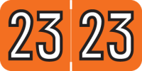Barkley -        2023 - Orange/White 1 1/2" x 3/4", 500/Roll - SHIPS FREE