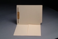 11 pt Manila Folders, Full Cut End Tab, Letter Size, 1/2 Pocket Inside Front, Fastener Pos. 1 (Box of 50)