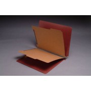 25 Pt. Pressboard Classification Folders, End Tab,  Letter, 2 Dividers, Fasteners Pos. 1 & 3 (Box of 10)