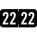 Acme -       2022 - Black/White 1 1/2" x 3/4", 500/Roll - SHIPS FREE