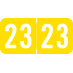 Acme -        2023 - Yellow/White 1 1/2" x 3/4", 500/Roll - SHIPS FREE