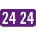 Acme -         2024 - Purple/White 1 1/2" x 3/4", 500/Roll - SHIPS FREE