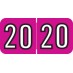 Amerifile -     2020 - Pink/White 1 1/2" x 3/4", 500/Roll - SHIPS FREE