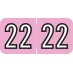 Amerifile -       2022 - Pink/White 1 1/2" x 3/4", 500/Roll - SHIPS FREE
