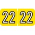 Barkley -       2022 - Yellow/White 1 1/2" x 3/4", 500/Roll - SHIPS FREE