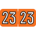 Barkley -        2023 - Orange/White 1 1/2" x 3/4", 500/Roll - SHIPS FREE