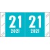 Col'R'Tab -      2021 - Blue/White 1 1/2" x 3/4", 500/Roll - SHIPS FREE