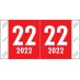 Col'R'Tab -       2022 - Red/White 1 1/2" x 3/4", 500/Roll - SHIPS FREE
