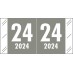 Col'R'Tab -         2024 - Gray/White 1 1/2" x 3/4", 500/Roll - SHIPS FREE