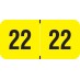 PMA Fluorescent - 2022 - Fluorescent Yellow 1 1/2" x 3/4", 500/Roll - SHIPS FREE