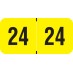 PMA Fluorescent - 2024 - Fluorescent Yellow 1 1/2" x 3/4", 500/Roll - SHIPS FREE