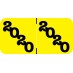 Jeter Proprietary -     2020 - Yellow/Black 1 1/2" x 3/4", 500/Roll - SHIPS FREE