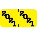 Jeter -      2021 - Yellow/Black 1 1/2" x 3/4", 500/Roll - SHIPS FREE