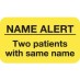MAP1050 - NAME ALERT - Yellow, 1-1/2" X 7/8" (Roll of 250) - SHIPS FREE