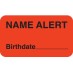 MAP1180 - NAME ALERT - Red 1-1/2" X 7/8" (Roll of 250) - SHIPS FREE