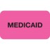 MAP1340 - MEDICAID - Fl Pink, 1-1/2" X 7/8" (Roll of 250) - SHIPS FREE