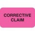 MAP1460 - CORRECTIVE CLAIM - Fl Pink, 1-1/2" X 7/8" (Roll of 250) - SHIPS FREE