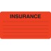 MAP1570 - INSURANCE - Fl Red, 3-1/4" X 1-3/4" (Roll of 250) - SHIPS FREE