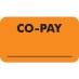 MAP2890 - CO-PAY - Fl Orange, 1-1/2" X 7/8" (Roll of 250) - SHIPS FREE