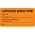 MAP3500 - ADVANCE DIRECTIVE - Orange, 3-1/4" X 1-3/4" (Roll of 250) - SHIPS FREE