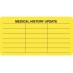 MAP3600 - HEALTH HISTORY UPDATE - Yellow, 1-1/2" X 7/8" (Roll of 250) - SHIPS FREE