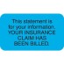 MAP3730 - CLAIM BILLED - Light Blue, 1-1/2" X 7/8" (Roll of 250) - SHIPS FREE