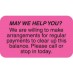 MAP4290 - May I Help You - Fl Pink, 1-1/2" X 7/8" (Roll of 250) - SHIPS FREE