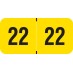 Reynolds/Reynolds -       2022 - Yellow/Black 1 1/2" x 3/4", 500/Roll - SHIPS FREE
