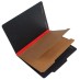 25 Pt. Black Pressboard Classification Folders, 2/5 Cut ROC Top Tab, Letter, 2 Dividers, Red Tyvek (Box of 15)
