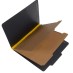 25 Pt. Black Pressboard Classification Folders, 2/5 Cut ROC Top Tab, Letter, 2 Dividers, Yellow Tyvek (Box of 15)
