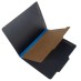 25 Pt. Black Pressboard Classification Folders, 2/5 Cut ROC Top Tab, Letter, 1 Divider, Cerulean Blue Tyvek (Box of 20)