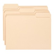 SMEAD: 11 pt Manila Folders, 1/3 Cut Top Tab - Assorted Tab Positions, Letter (Box of 100)