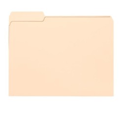 SMEAD: 11 pt Manila Folders, 1/3 Cut Top Tab - Left Tab Position Only, Letter (Box of 100)