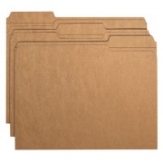 SMEAD: 11 pt Kraft Folders, 1/3 Cut Top Tab - Assorted Tab Positions, Letter (Box of 100)