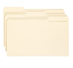 SMEAD: 11 pt Manila Folders, 1/3 Cut Top Tab - Assorted Tab Positions, Legal (Box of 100)
