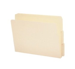 11 pt   Manila Folders, Letter Size, 1/3 Cut End Tab, Assorted Positions (Box of 100)