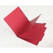 15 Pt.  Red Classification Folders, 2/5 Cut Top Tab, Letter, 2 Dividers (Box of 25)