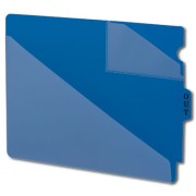 Outguides,   BLUE Vinyl, Shelf Style, Center Tab (50/Bx)