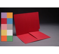 11 pt Color Folders, Full Cut End Tab, Letter Size, 1/2 Pocket Inside Front (Box of 50)