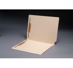 11 pt Manila Folders, Clear Pocket, Letter Size, 2 Fasteners Pos. 1 & 3 (Box of 50)