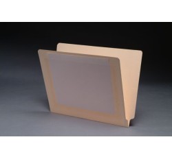 11 pt Manila Folders, Clear Pocket, Letter Size (Box of 50)