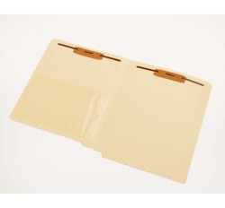 11 pt Manila Folders, Full Cut End Tab, Letter Size, 1/2 Poly Pocket, Fastener Pos. 1 & 3 (B...